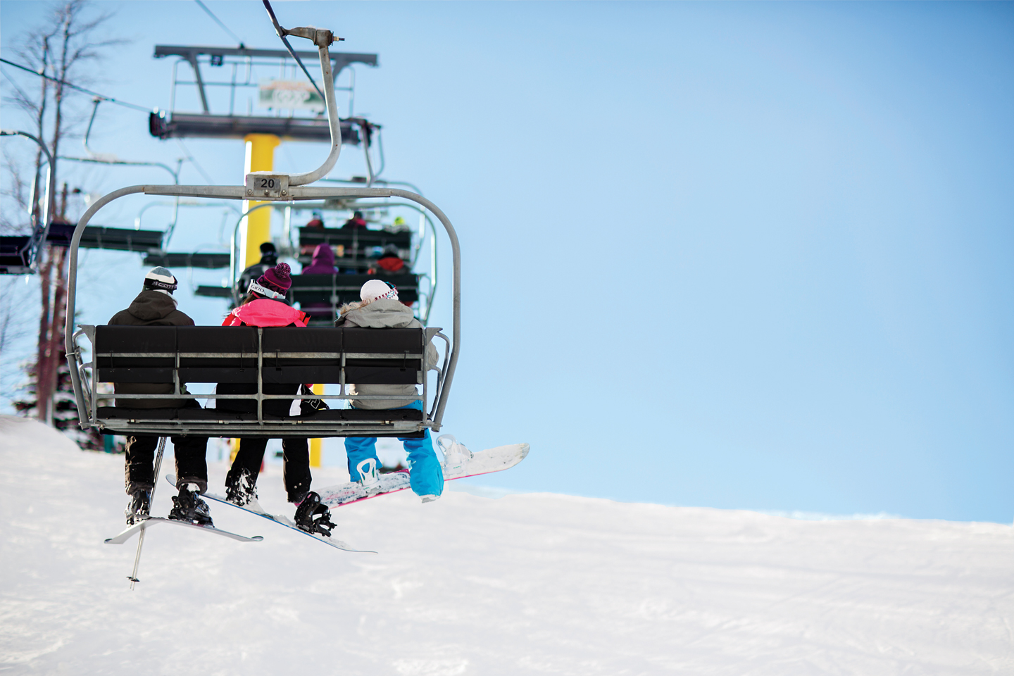 yellow chairlift