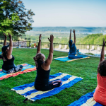 Yoga Overlooking Lake Bellaire